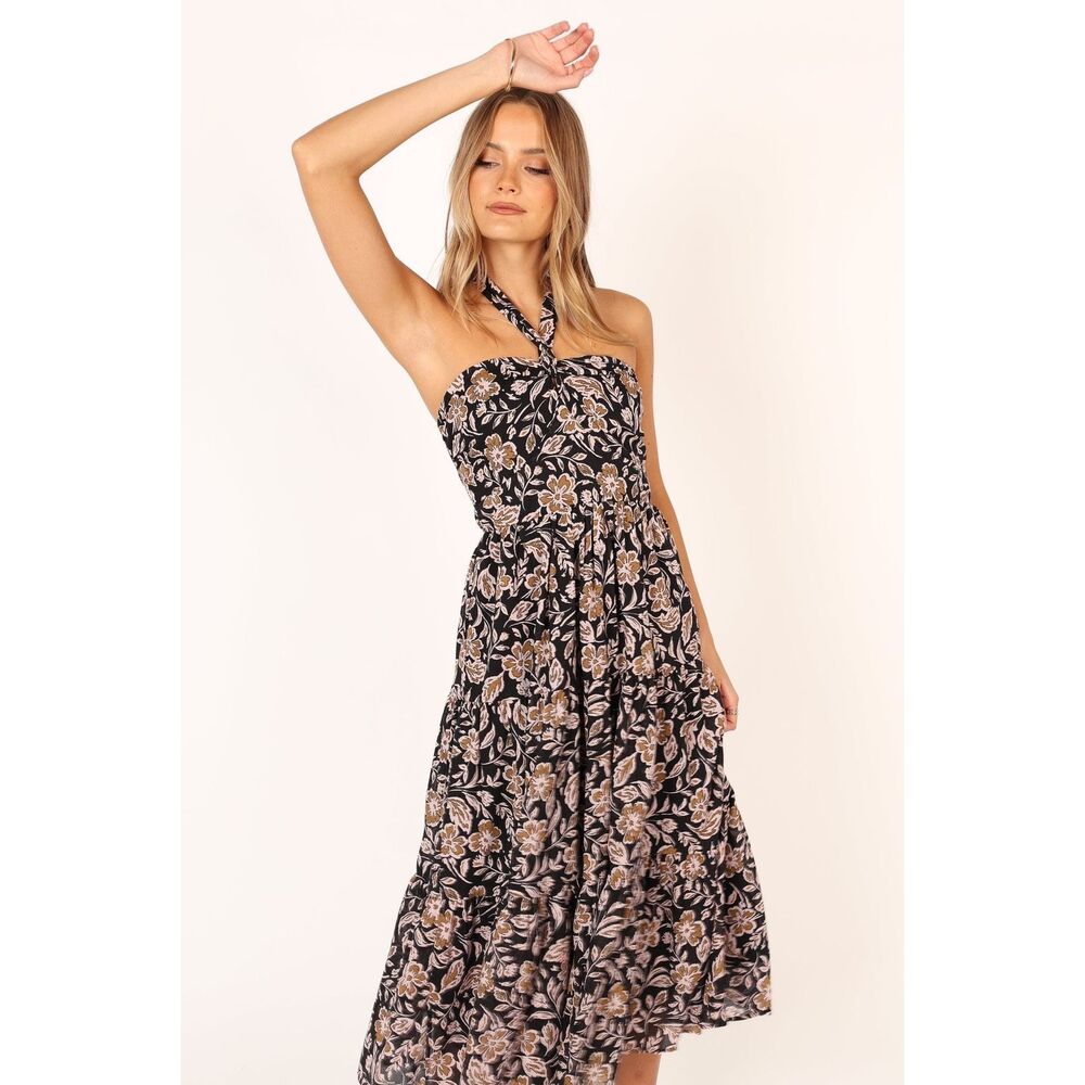 Dress Forum Shena Midi Dress Black Multicolor Size Small